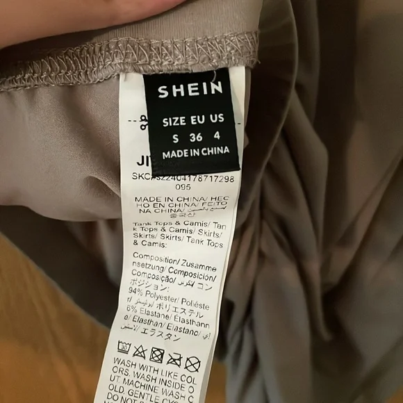 SHEIN Tan Strapless Two Piece scrunched sides Dresses - Picture 3 of 5